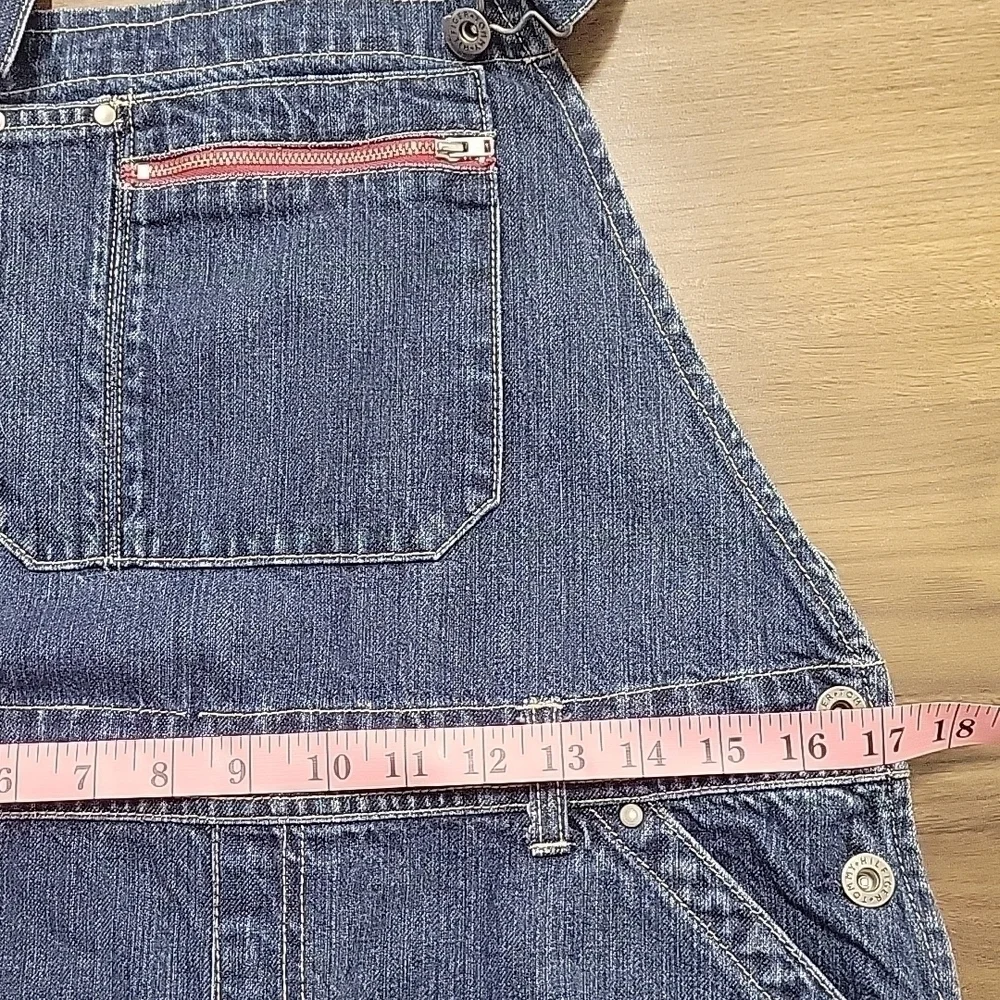 Tommy Hilfiger-Vintage 90s Denim Jean Skirt overalls-Size 8 - Picture 14 of 17